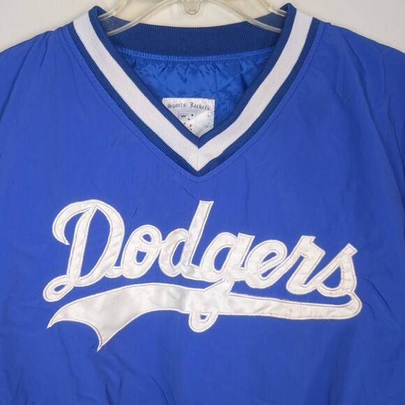 Los Angeles Dodgers Peña V-Neck Pullover Windbreaker in Dodger Blue, Size Small - Picture 2 of 5